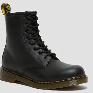 Dr. Doc Martens Youth 1460 Softy T Leather Lace Up Boots Black US 7 UK 5 EUR 38